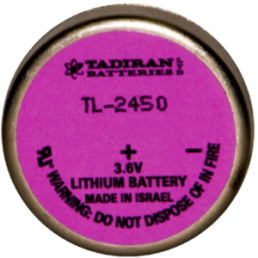 Lithium-Battery, 3.6 V, 10/10LR14, 1/10C, round cell, solder pin