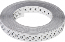 Installation tape, steel/PVC, white, (L x W x H) 10 m x 12.7 x 0.6 mm