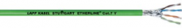 PVC ethernet cable, Cat 7, PROFINET, 6-wire, 0.5 mm², AWG 22, green, 2170476/100