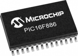 PIC microcontroller, 8 bit, 20 MHz, SOIC-28, PIC16F886-I/SO