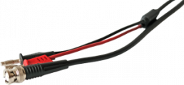 Coaxial cable, BNC plug (straight) to 2 x 4 mm plug, straight, 0.5 m, BU-5020-B-20-0