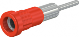 4 mm socket, round plug connection, mounting Ø 6.8 mm, red, 49.7077-22