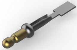 Round plug, Ø 1.47 mm, L 9.53 mm, uninsulated, straight, 3-60803-1