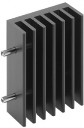 Extruded heatsink, 20 x 12.5 x 27.95 mm, 11.8 K/W, black anodized