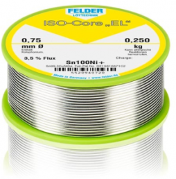 Solder wire, lead-free, Sn100Ni+, Ø 0.75 mm, 250 g
