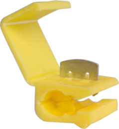 Branch terminal, uninsulated, 4.0-6.0 mm², AWG 12 to 10, yellow, 20.5 mm