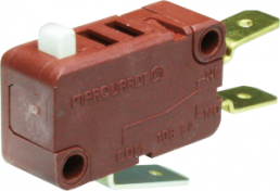 Miniature snap-action switche, On-On, plug-in connection, pin plunger, 1 N, 16 (4) A/250 VAC, IP40