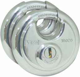 Disc lock, double pack, level 11, shackle (H) 17 mm, steel, (B) 70 mm, K16070D2