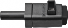 Quick pressure clamp, black, 300 V, 16 A, 4 mm plug, nickel-plated, SDK 799 / SW