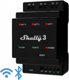 Relay, with scripting function, 3 Form A (N/O), 48 A, 30 V (DC), 240 V (AC), SHELLY_PRO3