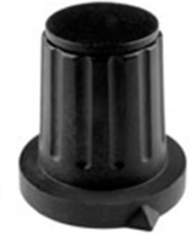 Pointer knob, 6 mm, plastic, black, Ø 15 mm, H 20 mm, 4310.6131
