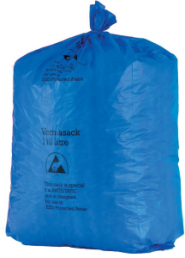 Garbage bag, blue, 30 litres, antistatic