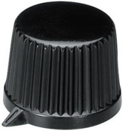 Pointer knob, 4 mm, plastic, black, Ø 11.4 mm, H 10.5 mm, A1685540