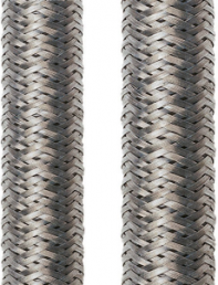 Metal braided sleeve, inner Ø 6 mm, range 5-12 mm, silver, -50 to 250 °C