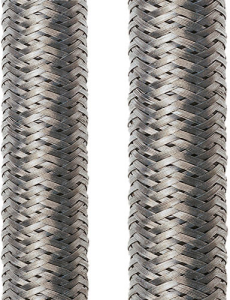 Metal braided sleeve, inner Ø 6 mm, range 5-12 mm, silver, -50 to 250 °C