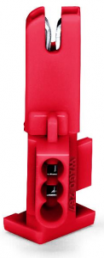 Socket module, 1 pole, Push-wire connection, 1.0 mm², red, 267-120