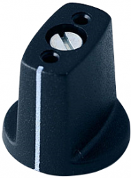 Toggle knob, 4 mm, plastic, black, Ø 16 mm, H 16 mm, A2416040