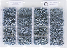 Steel screw assortment CCM-04, 32 sizes (1520 pieces)