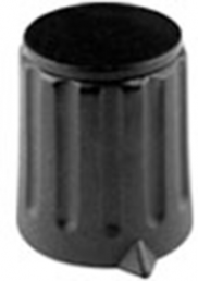 Pointer knob, 4 mm, plastic, black, Ø 20 mm, H 17 mm, 4311.4131