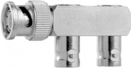Coaxial adapter, 50 Ω, BNC plug to 2 x BNC socket, T-shape, 100023581