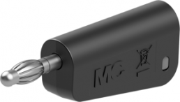 4 mm plug, solder connection, 1.0 mm², black, 64.1038-21