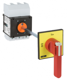 Emergency stop/main switch, Rotary actuator, 3 pole, 175 A, (W x H) 90 x 125 mm, screw mounting, VCCF6