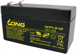 Lead-battery, 12 V, 1.2 Ah, 97 x 43 x 53 mm, faston plug 4.8 mm
