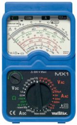 Analog multimeter MX1, 10 A(DC), 10 A(AC), 600 VDC, 600 VAC, CAT III 600 V