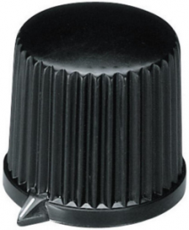 Pointer knob, 6 mm, plastic, black, Ø 20.7 mm, H 19.7 mm, A1312560