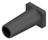 Bend protection grommet, cable Ø 8.3 mm, L 27.5 mm, plastic, black