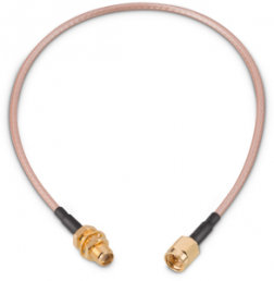 Coaxial cable, SMA plug (straight) to SMA jack (straight), 50 Ω, RG-316/U, grommet black, 304.8 mm, 65503503230505