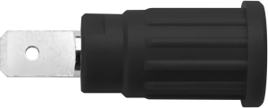 4 mm socket, flat plug connection, mounting Ø 12.2 mm, CAT III, black, SEPB 6453 NI / SW