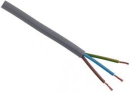 PVC Sheathed cable H03VV-F 2 x 0.5 mm², unshielded, gray