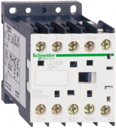 Power contactor, 3 pole, 6 A, 3 Form A (N/O), coil 110 VAC, screw connection, LC1K0601F7