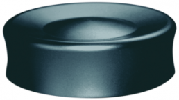 Rotary knob, 6 mm, aluminum, black, Ø 44.5 mm, H 13.7 mm, K1-CN-B60