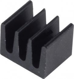 IC heatsink, 17 x 6.3 x 4.8 mm, 51 K/W, black anodized