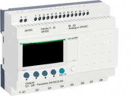 Compact smart relay Zelio Logic - 20 I O - 24 V DC - clock - display