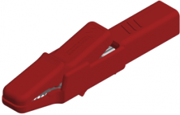 Alligator clip, red, max. 9.5 mm, L 81 mm, CAT II, socket 4 mm, AK 2 B RT
