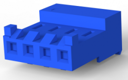 Socket housing, 4 pole, pitch 3.96 mm, straight, blue, 3-643821-4