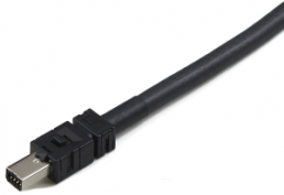 Connection line, 3 m, plug straight to open end, 0.129 mm², AWG 26, 2-2205130-4