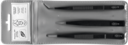 ESD SMD tweezers kit (3 tweezers), uninsulated, antimagnetic, stainless steel, EP SET 2ESD