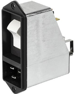 IEC plug C20, 50 to 60 Hz, 20 A, 250 VAC, 0.3 mH, faston plug 6.3 mm, EF12.0035.1110.01