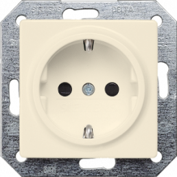 German schuko-style socket, white, 16 A/250 V, Germany, IP20, 5UB1558-0KK