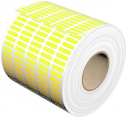 Polyester Label, (L x W) 15 x 4 mm, yellow, Roll with 10000 pcs