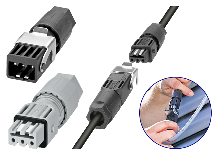 Picture: Connectors for outdoor motor connections