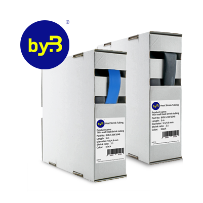 Thin-wall heat shrink tubing 2:1 in a practical dispenser box