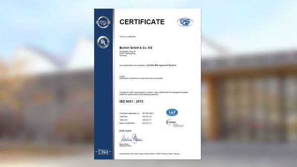 Certification ISO 9001 : 2015