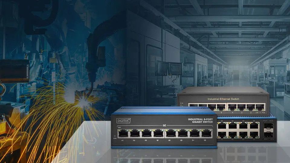 Robuste Industrial Ethernet Switches von DIGITUS bei Bürklin