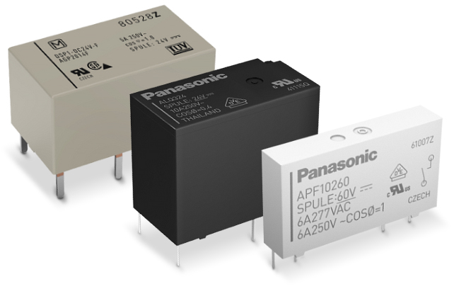 Industrial relays for switching circuits from Panasonic Industry