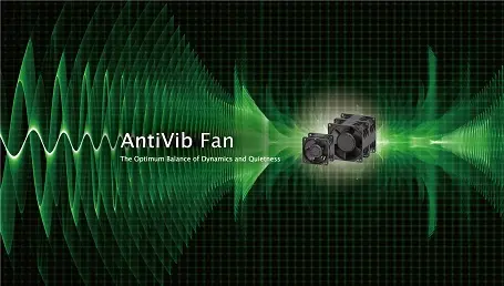 High Air-Flow fan with AntiVib technology from SUNON